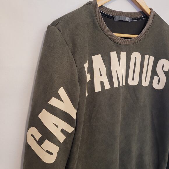 FAMOUS Fairyland Macma Greek Type Mastermind Graphic Y2K Sleeve Print Crewneck - Picture 3 of 16